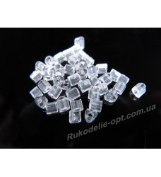 Бісер ювелірний №1-25 трикутник 8/0 прозорий 500 грам