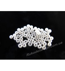 Бісер ювелірний № 5-30 круглий 10/0 білий 500 грам