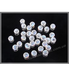 Намистини кришталеві рондель 2 мм crystal AB +