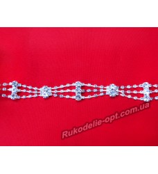 Декоративные цепи со стразами и камнями  А 010 (5 ярдов)