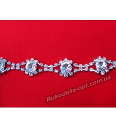 Декоративные цепи со стразами и камнями  А 553-2 (5 ярдов)