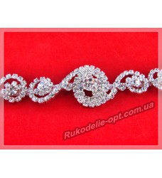 Декоративные цепи со стразами и камнями DC 2123 (5 ярдов)