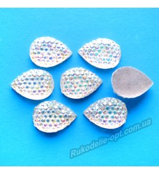 Камни кабошоны All Star капля 10*14 мм цвет crystal AB 1000 шт.