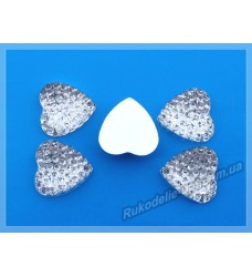Камни кабошоны All Star сердце 16 мм цвет crystal 500 шт. (эконом)