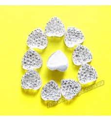 Камни кабошоны All Star сердце 8 мм цвет crystal 1500 шт.