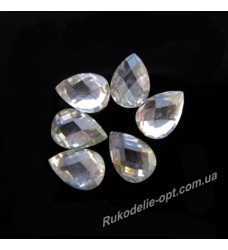 Камни пластиковые капля 7*10 мм цвет crystal 4000 шт.