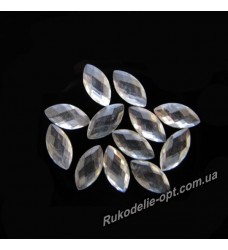 Камни пластиковые маркиз 3*6 мм цвет crystal 15000 шт.