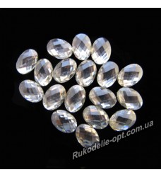 Камни пластиковые овал 4*6 мм цвет crystal 8000 шт.