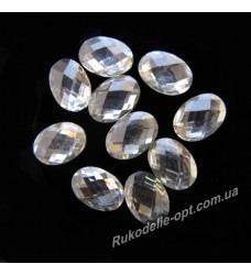 Камни пластиковые овал 5*7 мм цвет crystal 2500 шт.