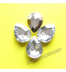 Камені акрилові крапля 13*18 мм конусний низ колір crystal 500 шт.