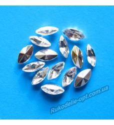 Камені акрилові маркіз 5*10 мм конусний низ колір crystal 5000 шт.