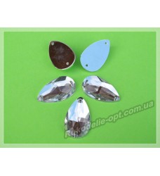 Камни акриловые пришивные капля 14*24 мм цвет crystal 200 шт.
