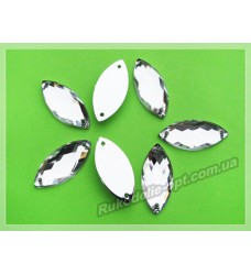 Камни акриловые пришивные маркиз 9*20 мм цвет crystal 1000 шт.