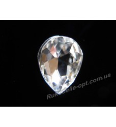 Камни стеклянные капля 6*8 мм цвет crystal 84 шт.