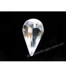 Камни стеклянные капля 6*10 мм цвет crystal