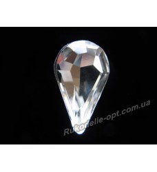 Камни стеклянные капля 8*13 мм цвет crystal