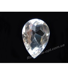 Камни стеклянные капля 10*14 мм цвет crystal 