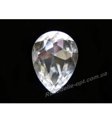 Камни стеклянные капля 13*18 мм цвет crystal 