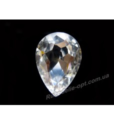 Камни стеклянные капля 18*25 мм цвет crystal 