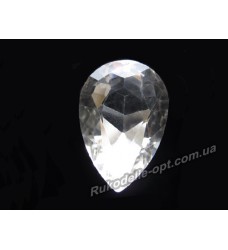 Камни стеклянные капля 20*30 мм цвет crystal