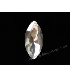 Камни стеклянные маркиз 5*10 мм цвет crystal