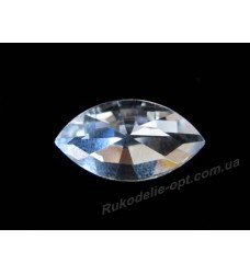 Камни стеклянные маркиз 10*18 мм цвет crystal