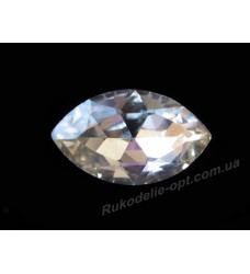 Камни стеклянные маркиз 13*22 мм цвет crystal