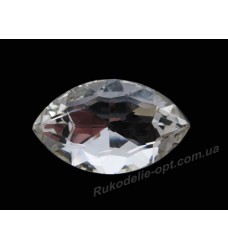 Камни стеклянные маркиз 27*37 мм цвет crystal