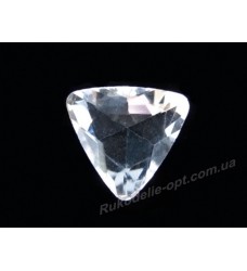 Камни стеклянные треугольник 12 мм цвет crystal
