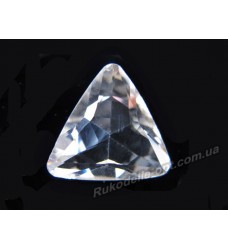 Камни стеклянные треугольник 14 мм цвет crystal