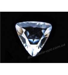 Камни стеклянные треугольник 16 мм цвет crystal