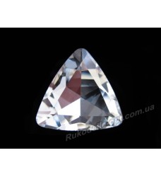 Камни стеклянные треугольник 18 мм цвет crystal