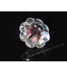 Камни стеклянные цветок 10 мм цвет crystal