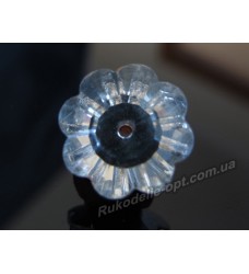 Камни стеклянные цветок 12 мм цвет crystal