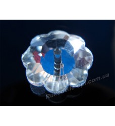 Камни стеклянные цветок 14 мм цвет crystal