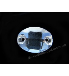 Камни стеклянные пришивные овал 10*14 мм цвет crystal