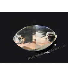 Камни стеклянные пришивные маркиз 6*12 мм цвет crystal