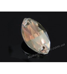 Камни стеклянные пришивные маркиз 9*18 мм цвет crystal
