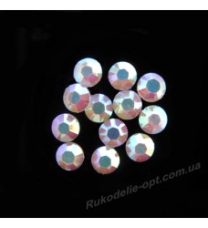 Стразы пластиковые SS 30 цвет white AB 4000 шт.