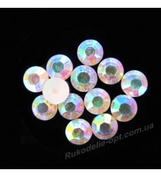 Стразы пластиковые SS 40 цвет white AB 1000 шт.
