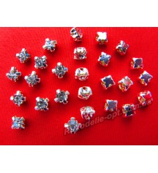 Стразы в цапах стеклянные SS 16 цвет crystal 1440 шт